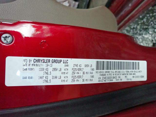 Photo 10 from auction – 2014 CHRYSLER TOWN & COU with VIN 2C4RC1BG9ER188433