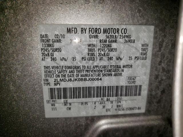 Photo 10 from auction – 2011 LINCOLN MKX with VIN 2LMDJ8JK0BBJ00064