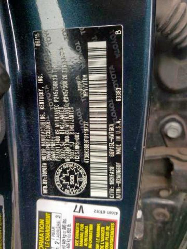 Photo 9 from auction – 2015 TOYOTA VENZA LE with VIN 4T3BK3BB9FU119737