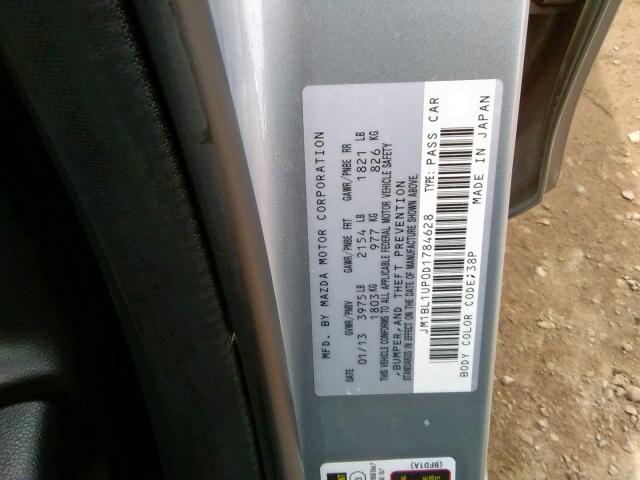 Photo 10 from auction – 2013 MAZDA 3 I with VIN JM1BL1UP0D1784628