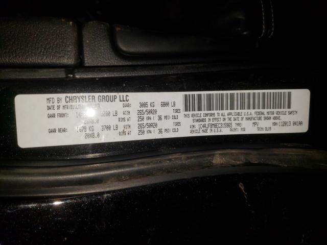 Photo 10 from auction – 2014 JEEP GRAND CHER with VIN 1C4RJFBM8EC315965
