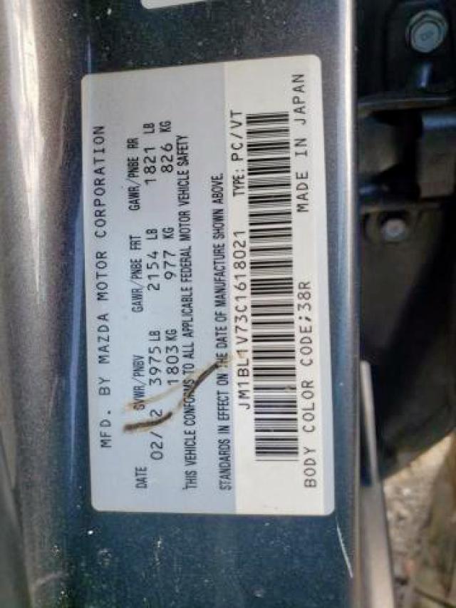 Photo 9 from auction – 2012 MAZDA 3 I with VIN JM1BL1V73C1618021