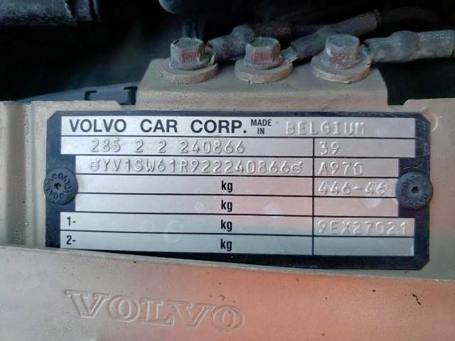 Photo 9 from auction – 2002 VOLVO V70 with VIN YV1SW61R922240866