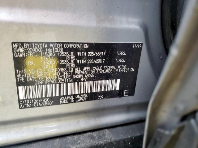 Photo 10 from auction – 2020 TOYOTA RAV4 LE with VIN JTMF1RFV0LD051154