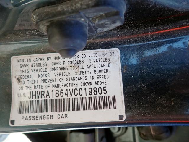 Photo 10 from auction – 1997 HONDA ODYSSEY with VIN JHMRA1864VC019805