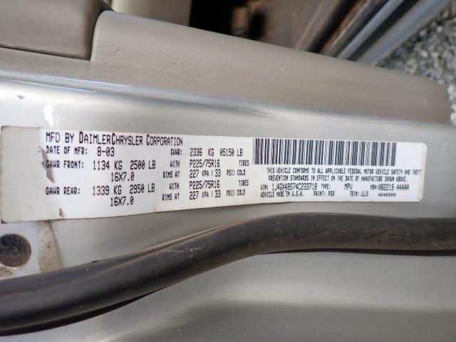Photo 10 from auction – 2004 JEEP GRND CHERO with VIN 1J4GX48S74C233718