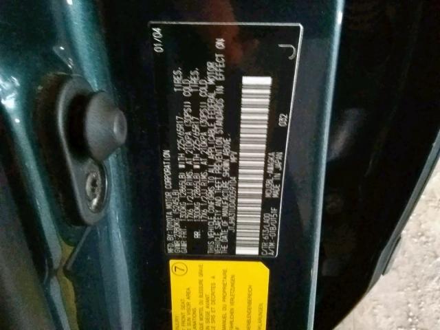 Photo 10 from auction – 2004 LEXUS RX 330 with VIN JTJHA31U040059104