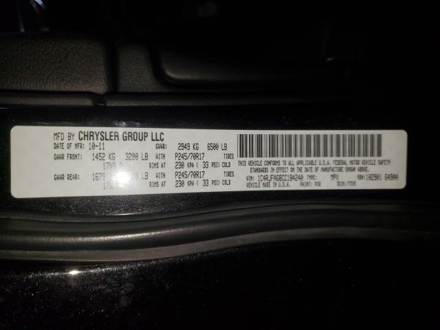 Photo 10 from auction – 2012 JEEP GRAND CHER with VIN 1C4RJFAG8CC184240