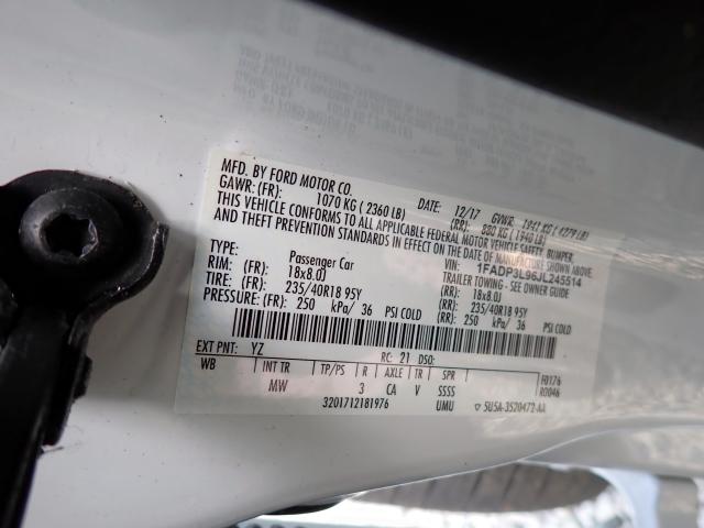 Photo 10 from auction – 2018 FORD FOCUS ST with VIN 1FADP3L96JL245514