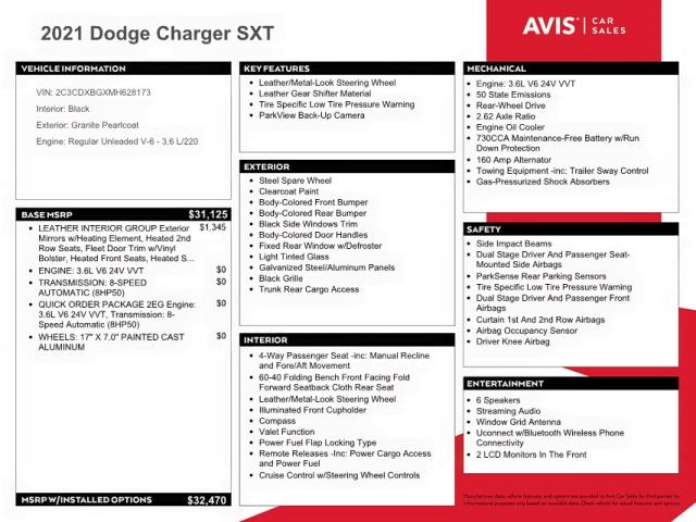 Photo 10 from auction – 2021 DODGE CHARGER SX with VIN 2C3CDXBGXMH628173
