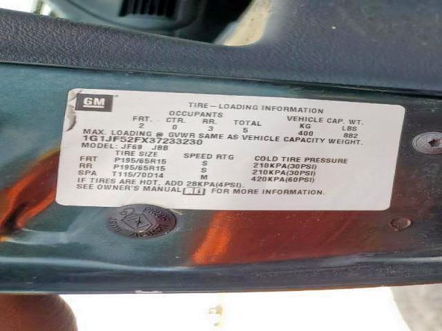 Photo 10 from auction – 2003 CHEVROLET CAVALIER L with VIN 1G1JF52FX37233230
