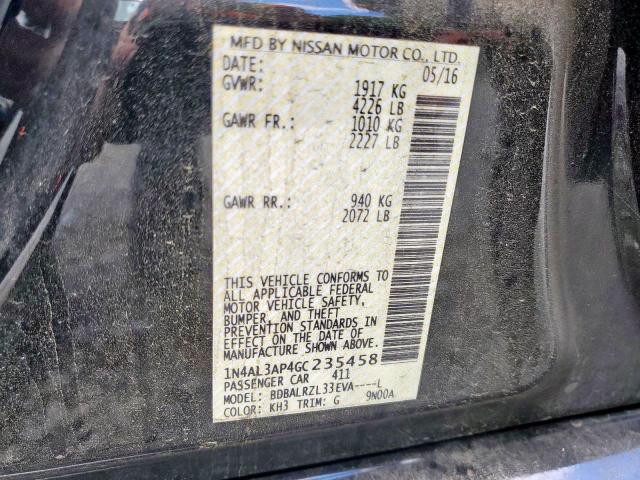 Photo 10 from auction – 2016 NISSAN ALTIMA 2.5 with VIN 1N4AL3AP4GC235458