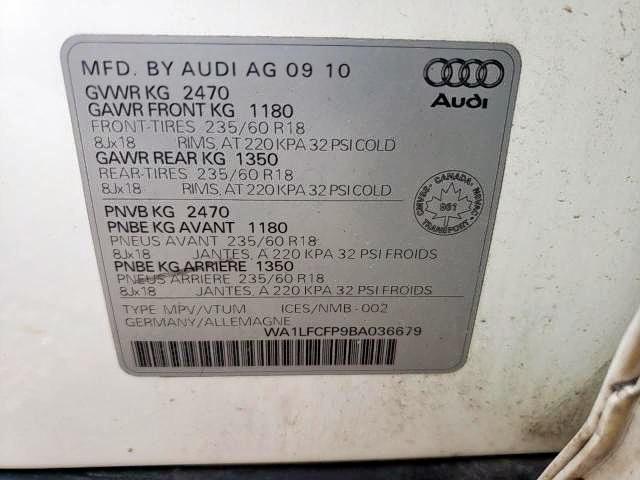 Photo 9 from auction – 2011 AUDI Q5 PREMIUM with VIN WA1LFCFP9BA036679