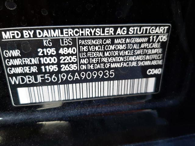 Photo 10 from auction – 2006 MERCEDES-BENZ E 350 with VIN WDBUF56J96A909935