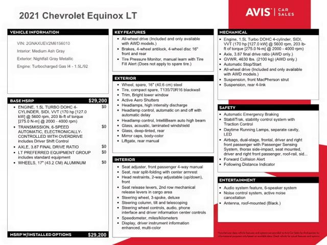 Photo 10 from auction – 2021 CHEVROLET EQUINOX LT with VIN 2GNAXUEV2M6156010