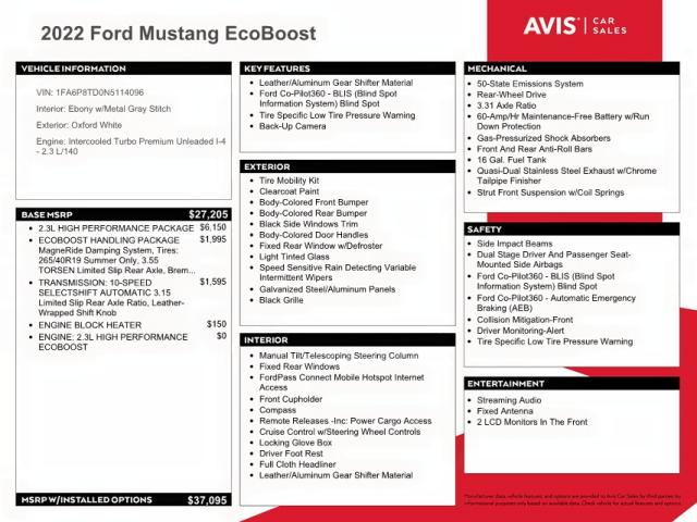 Photo 10 from auction – 2022 FORD MUSTANG with VIN 1FA6P8TD0N5114096