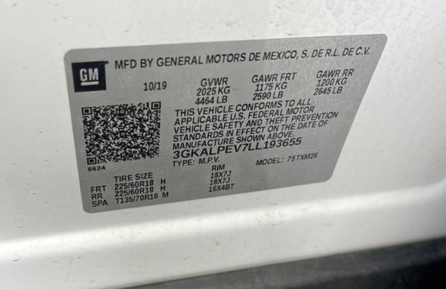 Photo 10 from auction – 2020 GMC TERRAIN SL with VIN 3GKALPEV7LL193655