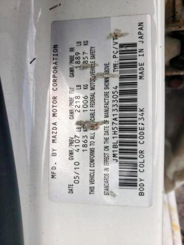 Photo 9 from auction – 2010 MAZDA 3 S with VIN JM1BL1H57A1333054