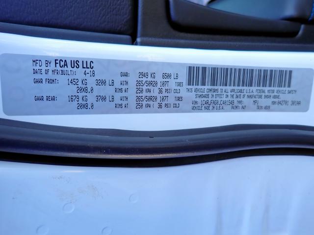 Photo 10 from auction – 2018 JEEP GRAND CHER with VIN 1C4RJFAG0JC401549
