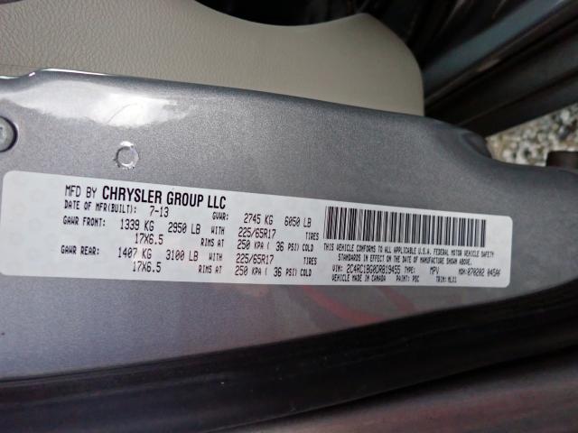Photo 10 from auction – 2013 CHRYSLER TOWN & COU with VIN 2C4RC1BG0DR819455