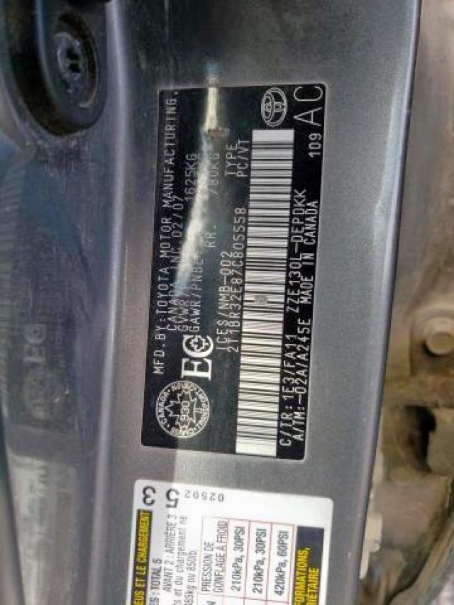 Photo 9 from auction – 2007 TOYOTA COROLLA CE with VIN 2T1BR32E87C805558