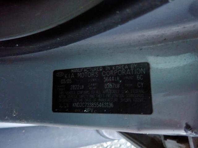 Photo 10 from auction – 2005 KIA SORENTO EX with VIN KNDJC733855463136