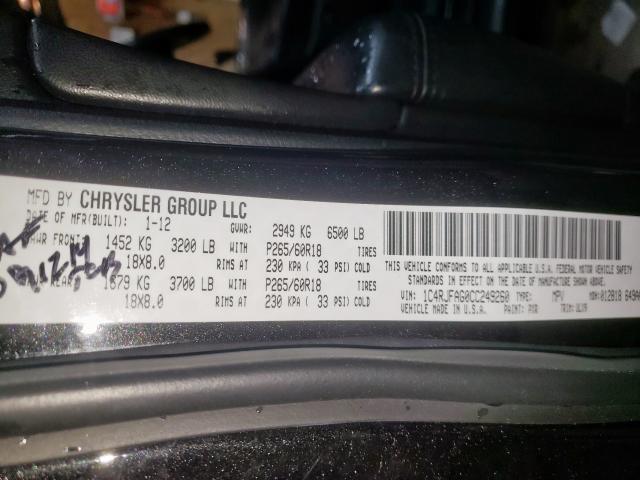 Photo 10 from auction – 2012 JEEP GRAND CHER with VIN 1C4RJFAG0CC249260