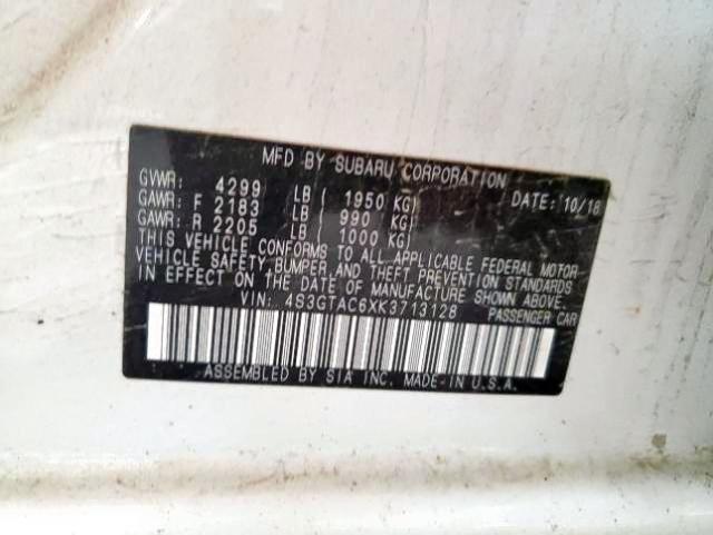 Photo 10 from auction – 2019 SUBARU IMPREZA PR with VIN 4S3GTAC6XK3713128