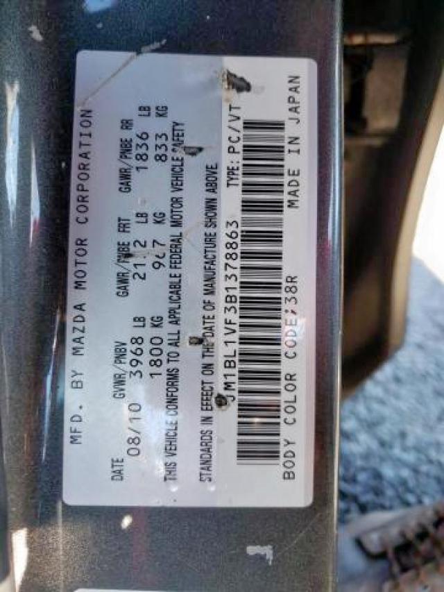 Photo 9 from auction – 2011 MAZDA 3 I with VIN JM1BL1VF3B1378863