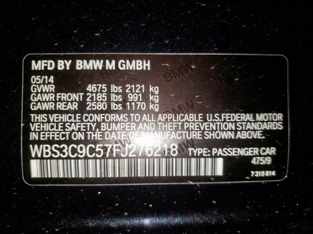 Photo 10 from auction – 2015 BMW M3 with VIN WBS3C9C57FJ276218