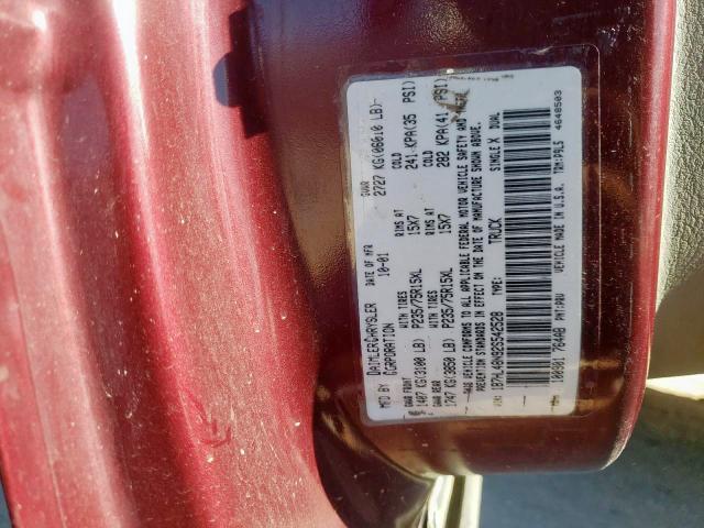 Photo 10 from auction – 2002 DODGE DAKOTA QUA with VIN 1B7HL48N92S542528