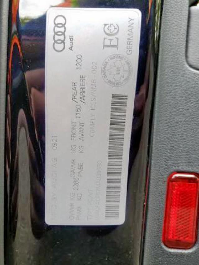 Photo 9 from auction – 2021 AUDI A5 PREMIUM with VIN WAUFACF57MA039550