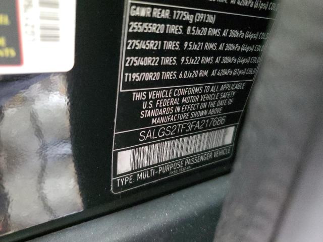 Photo 10 from auction – 2015 LAND ROVER RANGE ROVE with VIN SALGS2TF3FA217686
