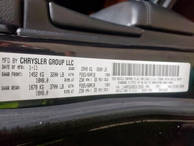 Photo 10 from auction – 2011 JEEP GRAND CHER with VIN 1J4RR5GG8BC619356
