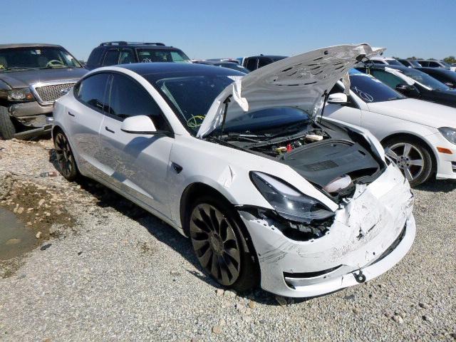 TESLA MODEL 3 2022 with VIN 5YJ3E1EC5NF165736 - Photo from auction