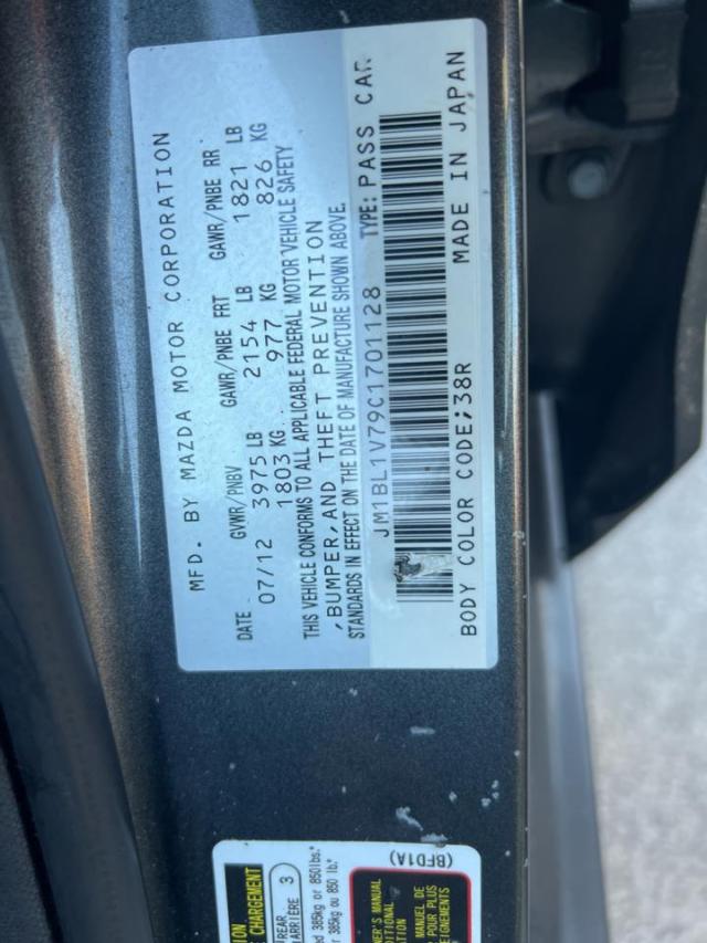 Photo 10 from auction – 2012 MAZDA 3 I with VIN JM1BL1V79C1701128