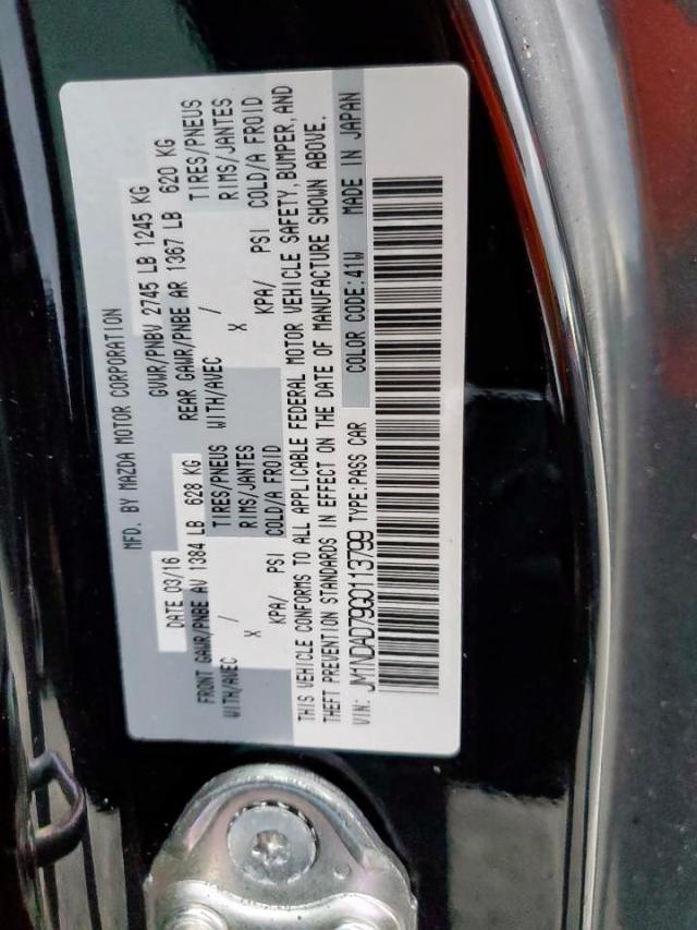 Photo 10 from auction – 2016 MAZDA MX-5 MIATA with VIN JM1NDAD79G0113799