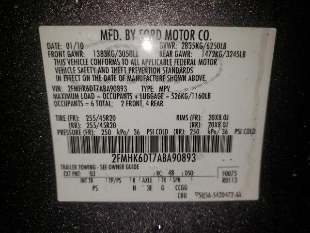 Photo 10 from auction – 2010 FORD FLEX LIMIT with VIN 2FMHK6DT7ABA90893