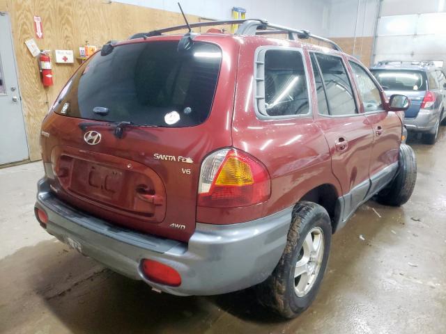 Photo 4 from auction – 2004 HYUNDAI SANTA FE G with VIN KM8SC73D44U853695