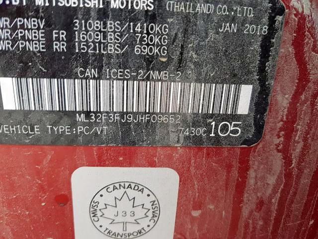Photo 9 from auction – 2018 MITSUBISHI MIRAGE G4 with VIN ML32F3FJ9JHF09652