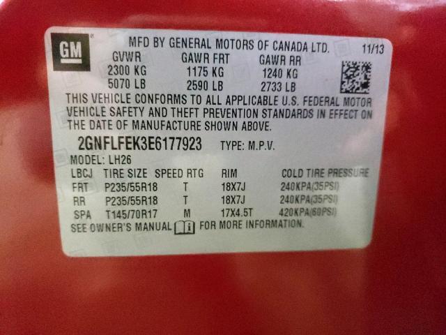 Photo 10 from auction – 2014 CHEVROLET EQUINOX LT with VIN 2GNFLFEK3E6177923