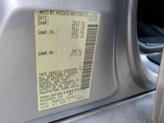 Photo 10 from auction – 2013 NISSAN ALTIMA 2.5 with VIN 1N4AL3AP2DN548699