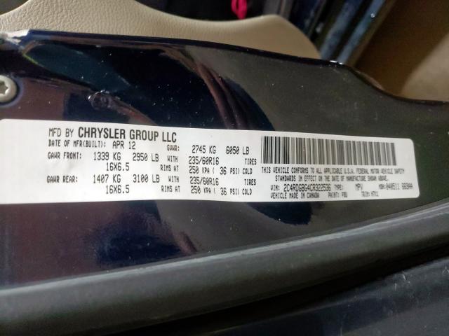 Photo 10 from auction – 2012 DODGE GRAND CARA with VIN 2C4RDGBG4CR322536