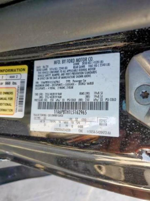 Photo 10 from auction – 2020 FORD MUSTANG with VIN 1FA6P8TH1L5162965