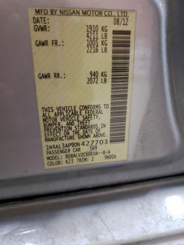 Photo 10 from auction – 2013 NISSAN ALTIMA 2.5 with VIN 1N4AL3AP9DN427703