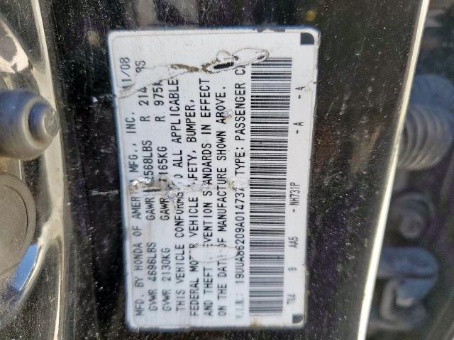 Photo 10 from auction – 2009 ACURA TL with VIN 19UUA86209A014737