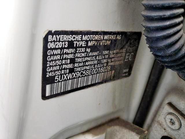 Photo 9 from auction – 2014 BMW X3 XDRIVE2 with VIN 5UXWX9C58E0D16028