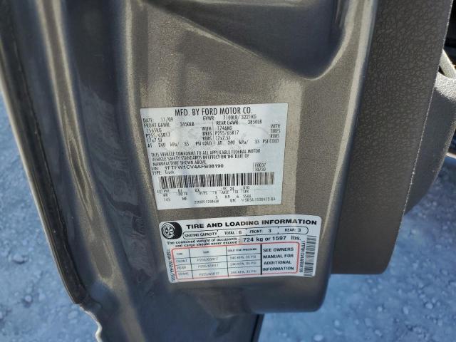 Photo 10 from auction – 2010 FORD F150 SUPER with VIN 1FTFW1CV4AFB08190