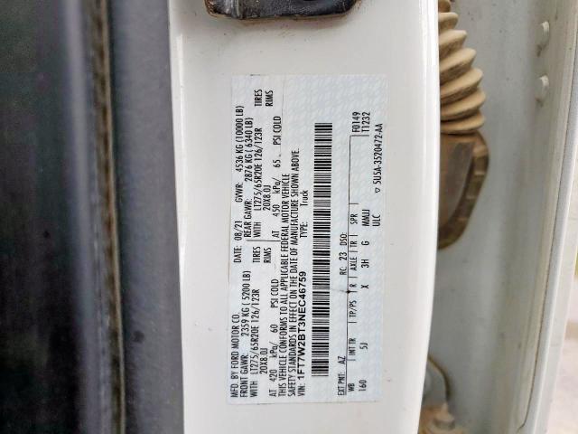 Photo 10 from auction – 2022 FORD F250 SUPER with VIN 1FT7W2BT3NEC46759
