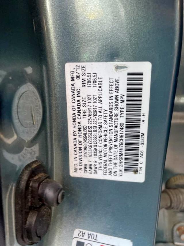 Photo 10 from auction – 2012 HONDA CR-V EXL with VIN 2HKRM4H76CH617480